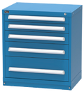 Vidmar RP1138A Bench-Height Modular Drawer Cabinet — 5 Drawers, 72 Compartments