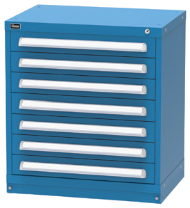 Vidmar RP1144A Bench-Height Modular Drawer Cabinet — 7 Drawers, 105 Compartments