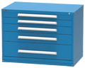 Vidmar RP1146A Bench-Height Modular Drawer Cabinet — 5 Drawers, 156 Compartments