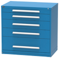 Vidmar RP2146A Counter-Height Modular Drawer Cabinet — 5 Drawers, 140 Compartments