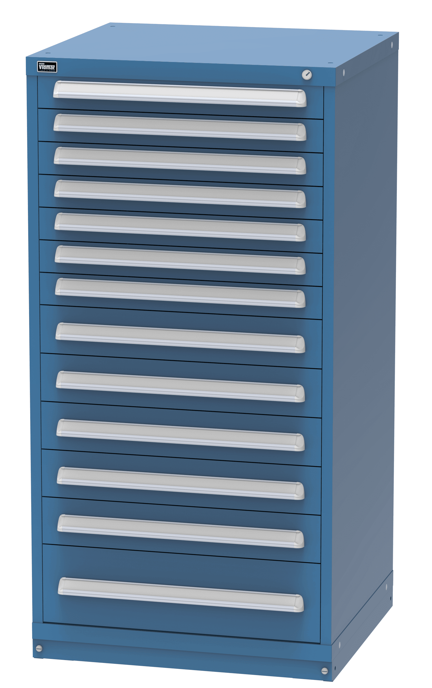 Vidmar RP3039A modular drawer cabinet, Bright Blue