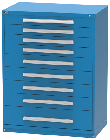 Vidmar RP3506A Eye-Level Modular Drawer Cabinet — 9 Drawers, 244 Compartments