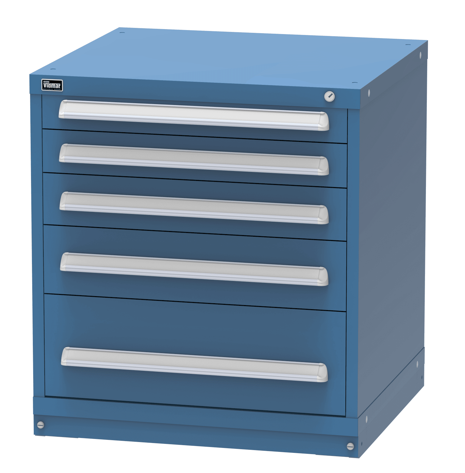 Vidmar SCU1023A modular drawer cabinet, Bright Blue