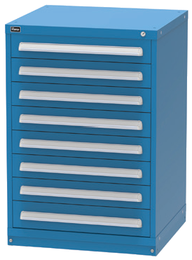 Vidmar SCU2029A Counter-Height Modular Drawer Cabinet — 8 Drawers, 160 Compartments