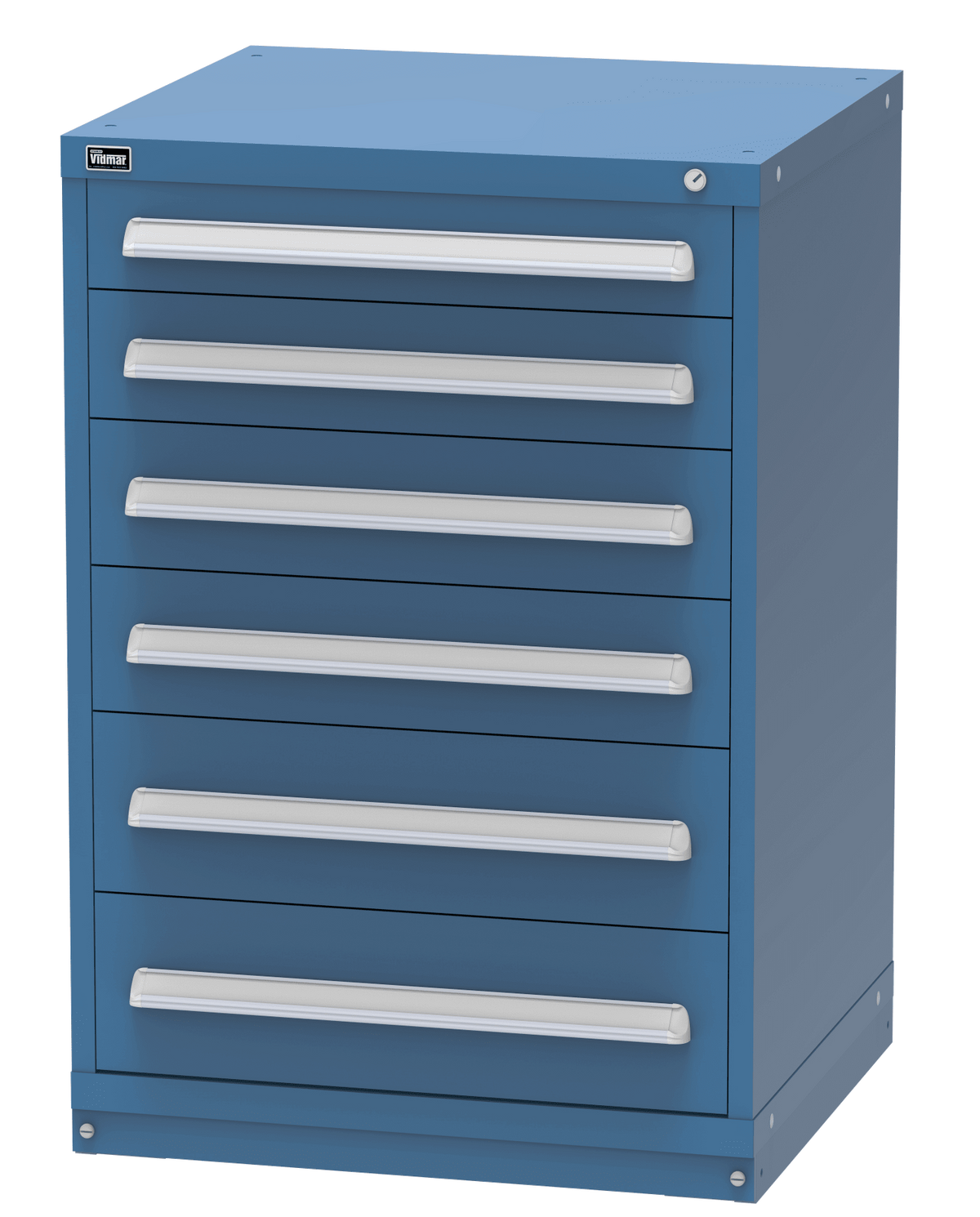 Vidmar SCU2066A modular drawer cabinet, Bright Blue