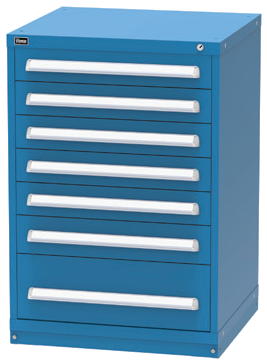 Vidmar SCU2089A Counter-Height Modular Drawer Cabinet — 7 Drawers, 132 Compartments