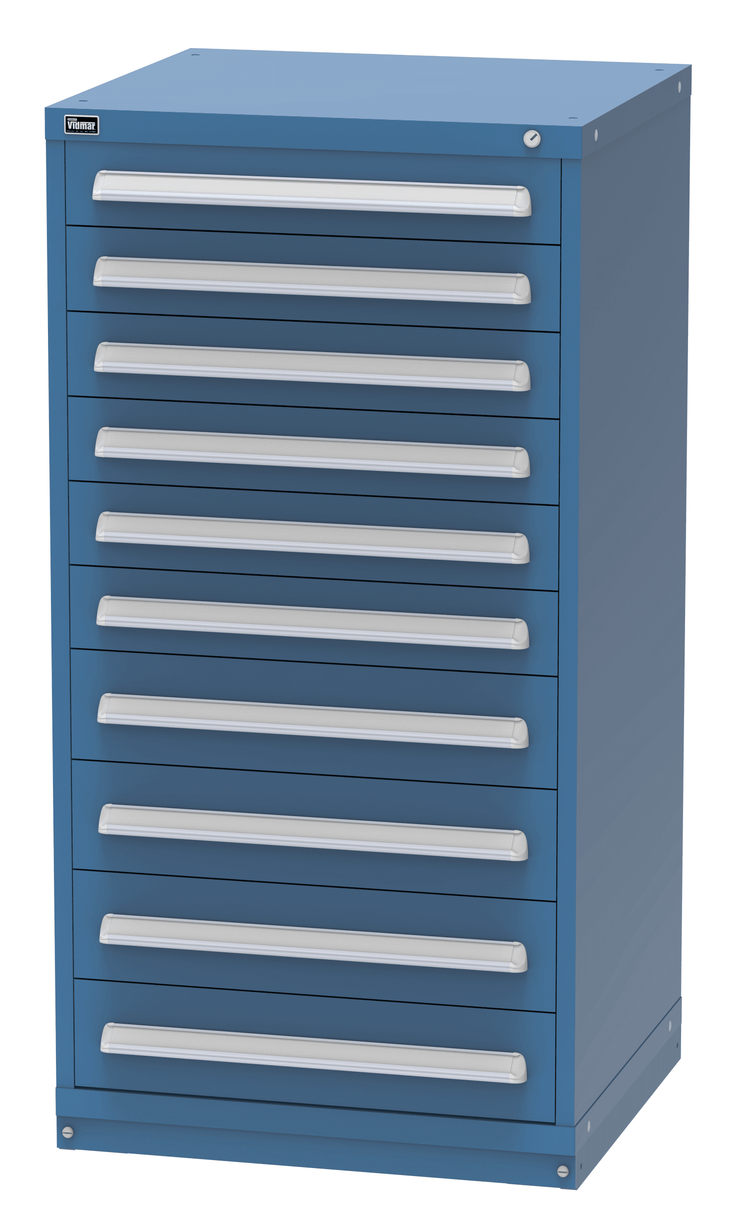 Vidmar SCU3110A modular drawer cabinet, Bright Blue
