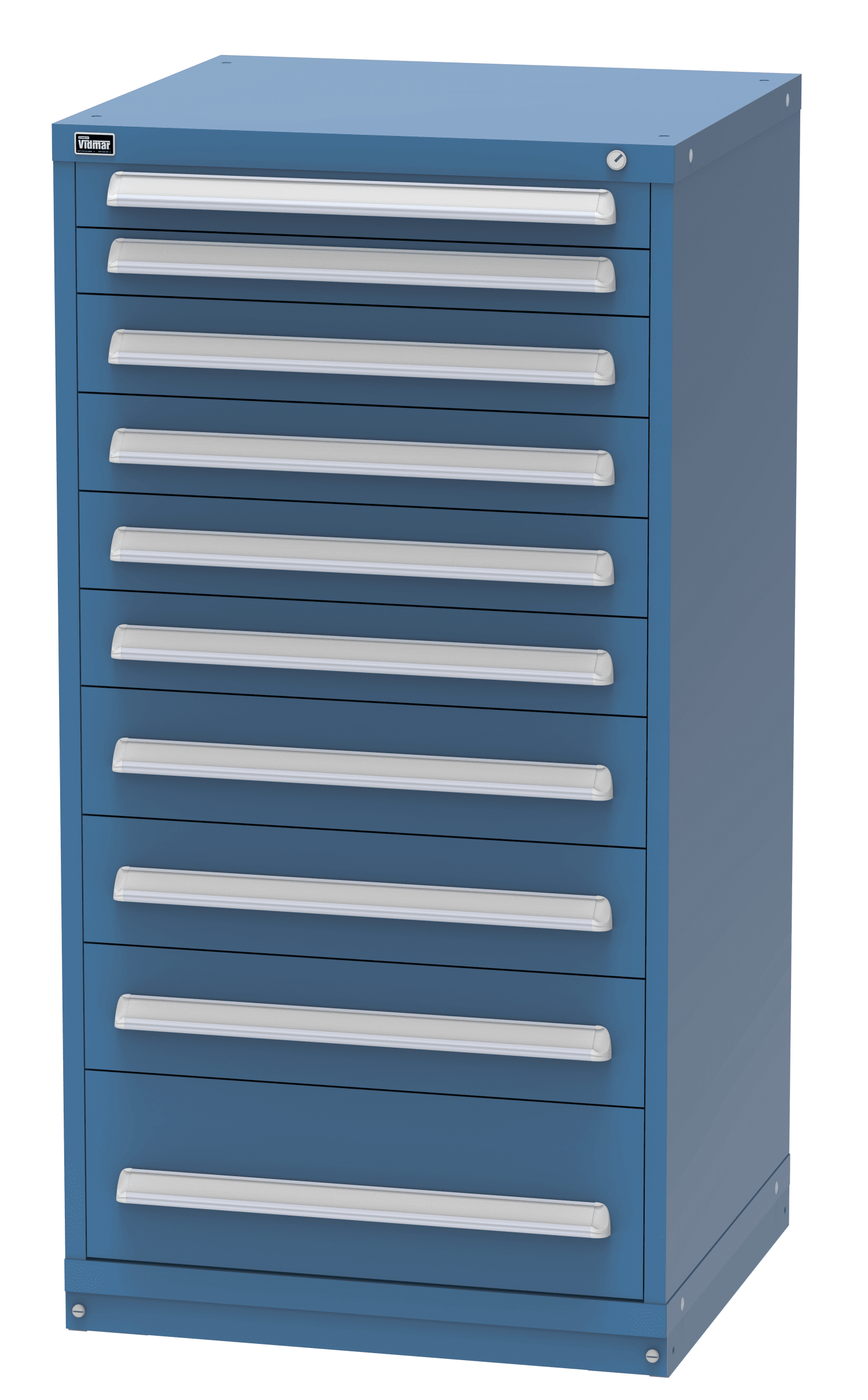 Vidmar SCU3126A modular drawer cabinet, Bright Blue