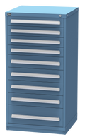 Vidmar SCU3144A modular drawer cabinet, Bright Blue