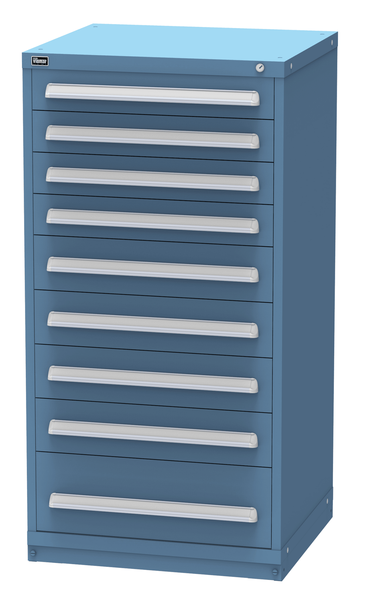 Vidmar SCU3144A modular drawer cabinet, Bright Blue