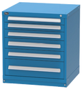 Vidmar SEP1004A Bench-Height Modular Drawer Cabinet — 6 Drawers, 108 Compartments