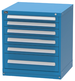 Vidmar SEP1004A Bench-Height Modular Drawer Cabinet — 6 Drawers, 108 Compartments