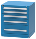Vidmar SEP1023A Bench-Height Modular Drawer Cabinet — 5 Drawers, 92 Compartments