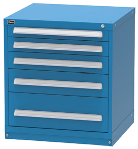 Vidmar SEP1023A Bench-Height Modular Drawer Cabinet — 5 Drawers, 92 Compartments