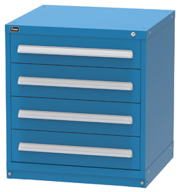 Vidmar SEP1031A Bench-Height Modular Drawer Cabinet — 4 Drawers, 56 Compartments
