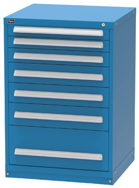 Vidmar SEP2058A Counter-Height Modular Drawer Cabinet — 7 Drawers, 120 Compartments